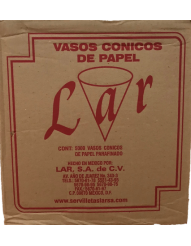 Cono de papel Lar No.106 con 4000 piezas